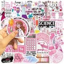 50pcs Creative Chemical Reagent Graffiti Stickers Suitable For Decorative Phone Cases, Water Cup, Guitars, Creative Waterproof Decals - 1 Set/50 PCS - View 4