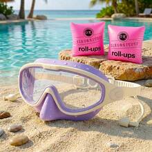 Swimming Goggles And Arm Floats Set, Soft And Lightweight, Solid Color Design, Anti-Fog, UV Protection, Wide Field Of Vision, Leak-Proof Swimming Mask - Multicolor - View 10