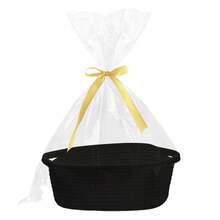 1 Peça Cesta de Presente Trançada com Bolsa e Fita, Adequada para Mãe, Chá de Bebê, Aniversário e Sorteio, Pode Ser Usada para Armazenar Brinquedos de Cachorro ou como Cesta de Armazenamento de Corda na Prateleira, Múltiplas Cores Disponíveis - Multicolorido - Visão 21