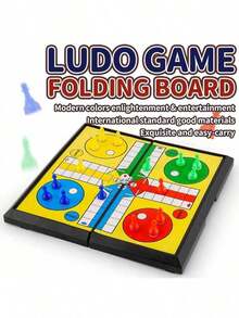 1pc LUDO Classic Dice Game, Suitable For 2-4 Players Travel, Interactive Board Game, Perfect For Family Christmas, Halloween Game Night - View 2