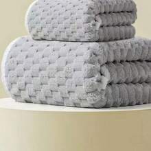 sanrou 2 Pieces Luxury Coral Fleece Towel Set For Women - Ultra Soft & Absorbent, Quick-Dry Waffle Weave Bath Towels - Perfect For Spa, Gym, Travel & Outdoor Adventures - Multicolor - View 9