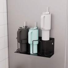 Magnetic Cup Holder - 3-Tier Refrigerator Storage Rack, Can Hold Cups, Glasses And Water Bottles. Space-Saving Design With Strong Magnetic Base, Suitable For Kitchen And Bathroom Storage. Kitchen Storage Essential, Modern Kitchen Accessory - Multicolor - View 4