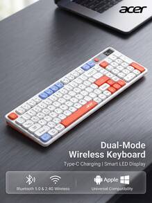 Acer OKR232 Dual-Mode Keyboard And Mouse Set, Fully Compatible With PC And Tablet, Rechargeable With Display, Bluetooth 5.0 + 2.4G Wireless, 100-Key Compact Layout, One-Key Switch For Mac/Win/Android - View 6
