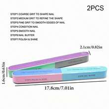 18Pcs/Set Professional Nail Files Manicure Sets Polishing Sanding Buffer File Pedicure Tool Cuticle Pusher Nail Brushes Accssory - Multicolor - View 6