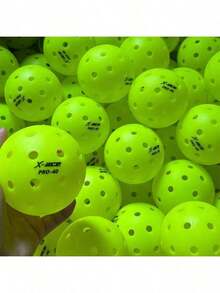 6pcs/12pcs X-ACE PRO 40-Hole 74mm One-Piece Molded Professional Pickleball, Competition Ball - Green - View 5