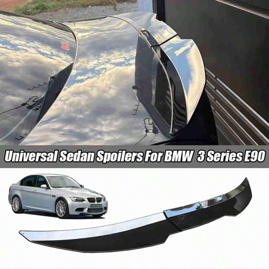 3‑Piece ABS Duckbill Style Rear Trunk Spoiler Extension Accessories For BMW 3 Series E90 E92 F30 G20 G28 2006‑Up - A - View 1