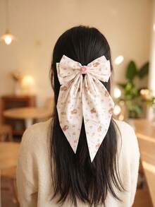 1/2/Pcs/Set Large Floral Bow Hair Clip, Fresh And Sweet Hair Accessory - Suitable For Girls And Women, Perfect For Daily Wear, Vacation, Date, Party - Multicolor - View 2
