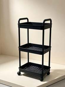 Multi-Layer Rolling Cart Storage Rack, Mobile Multi-Function Cart With Smooth Rolling Wheels, Movable Storage Basket, Kitchen Bathroom Bedside Snack Storage Rack, Bedroom And Bathroom Multi-Layer Shelf, Space-Saving Practical Rolling Cart, Mobile Storage Cart, Easy-To-Clean Plastic Shelf For Storing Cans, Kitchen Home Accessories, Suitable For Bathroom, Kitchen, Living Room - Easy To Assemble, Vertical Compact - Multicolor - View 8
