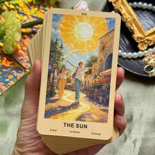The Sunlit City Tarot Deck, 78 Original Modern Art Tarot Cards, With Guidebook EN/RU/ES/FR, Beginner Friendly, 12*7cm, 14+ - Multicolor - View 5