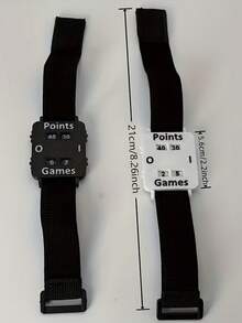 Tennis/Padel Score Wristband - Instant Score Tracker, Wrist Counter, No Memory Loss, Suitable For Singles/Doubles Matches - For Coaches, Referees, Players (White/Black) - Scoring Accessory - Multicolor - View 5