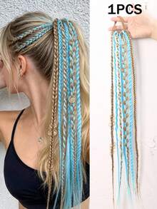 24 Inch 1pc Wig Ponytail Synthetic Matte Dreadlocks1 Bohemian Intermediate Color Wig Braided Braid - Multicolor - View 11