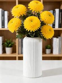 1 st vas i plastkompositmaterial, obrutenbar, minimalistisk bordsvas, lämplig för torkade blommor, vassgräsdekoration och konstgjorda blommor, bohemisk heminredningsvas - flerfärgad - Visa 3