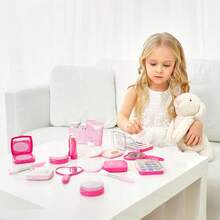 Set Mainan Rias Wajah Simulasi untuk Anak Usia 3+, Perlengkapan Kecantikan Kosmetik Palsu untuk Anak Perempuan, Mainan Bermain Peran Rias Wajah Tiruan, Hadiah Ulang Tahun Ideal untuk Anak Perempuan Kecil - MultiWarna - View 6