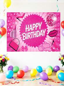 MASSDI Birthday Party Photo Backdrop, 4 Styles Disco & Fashion Character Printed Banner, Vivid HD Pattern, Wrinkle-Proof Polyester, Pre-Punched Holes, Perfect For Party Photo Booth, Dessert Table, Wall Hanging & Birthday Celebration Decorations - Multiple Styles - View 7