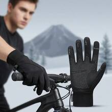 Kyncilor Winter Cycling Gloves For Men And Women, Warm Fleece Bike Gloves, Non-Slip, Touchscreen Riding Accessories - Multicolor - View 5