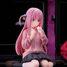 1pc Pink Sitting Anime Girl Figurine Collectible Model Doll, Natural Facial Expression - Cute Chibi Style, Suitable For Desktop Display, Desk Ornament, Multiple Colors Available, Ideal Gift For Anime Fans And Office - Multicolor - View 6