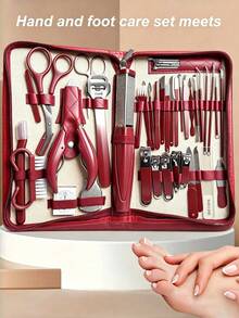 42pcs Stainless Steel Professional Nail Clipper Set, Manicure And Pedicure Tool Kit For Fingernails And Toenails, Portable Design For Home, Office And Outdoor Travel Use - Multicolor - View 2