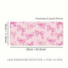 Extra Large Gaming Mouse Pad - Extendable Thickened Desk Mat, Non-Slip Rubber Base, Precision Stitched Edges, Durable, Suitable For Daily Office Use - Bow Pattern - 40 X 90 - View 10