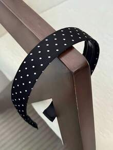 1/2PCS Korean Style Polka Dot Non-Slip Wide Headband, Elegant Minimalist Versatile Fashion Hair Accessory For Women - Multicolor - View 5