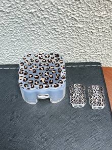 3pcs Set Data Cable Charger Wave-Shaped Protective Cover With Painted Leopard Print Pattern, Suitable For UK Standard 20W Apple Charger Protective Cover, Transparent Anti-Shatter Cover, Protects Phone And , 3-Prong Charger, Cable Protective Cover - Multicolor - View 7