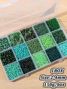 5200pcs/Box 24-Grid Glass Seed Beads DIY Jewelry Making Kit, Suitable For Women Bracelets & Holiday Gifts - Multicolor - View 21