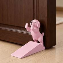 1pc Creative Cute Puppy Door Stopper, Home Decor, Suitable For Bedroom, Entryway, Fun Healing Home Ornament, Anti-Slip Sloped Stable Door Wedge, Prevent Door From Closing Automatically - A - View 11