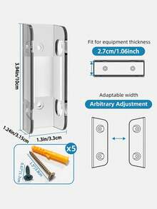 1pc Wall‑Mounted Acrylic Weight Scale Holder, Transparent Bathroom Scale Bracket With Anti‑Scratch Adhesive Pads, Under‑Desk Wall Hanging Scale Rack, Anti‑Collision Non‑Slip Protective Mat Design, Space‑Saving Storage Organizer For Home Bathroom User - Clear - View 9