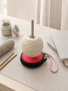 1pc 360° Rotating Yarn Holder, Macaron Fresh Style Cat Ear Design Yarn Spool, Home Yarn Storage Rack, Anti-Tangle, Compact And Portable, Suitable For Yarn Balls, Cotton Balls, Perfect For Knitting Enthusiasts And Home DIY Crafts - Yarn Spool - View 1