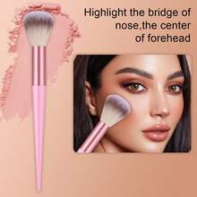 15pcs Pink Makeup Brushes Set, Soft Synthetic Cosmetic Brush Kit For Foundation Powder Blush Eyeshadow Concealer, Professional Makeup Tools For Daily Makeup Application - Multicolor - View 7