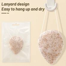 1–3PCS Walnut Konjac Facial Cleansing Sponges, Teardrop Shape Face Wash Sponges, Soft Porous Exfoliating Facial Scrubbers For Gentle Deep Cleansing & Daily Skincare - Beige - View 6