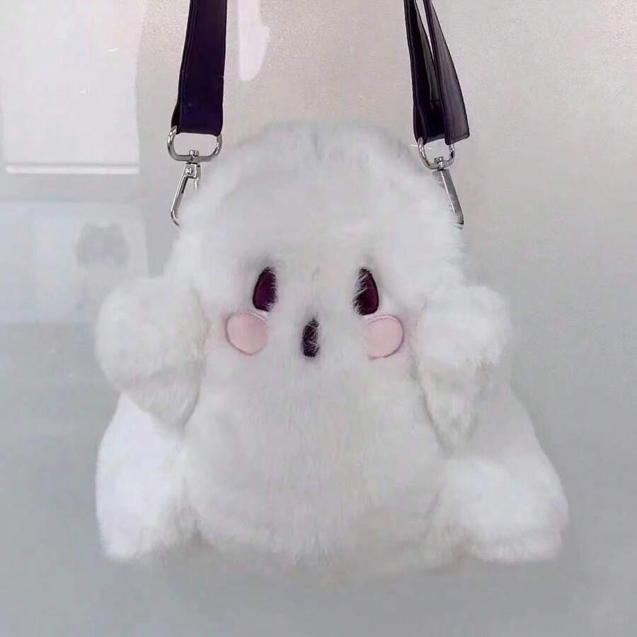 1pc New Ghost Little Devil Plush Doll Backpack For Women, Personalized Cute Cartoon Doll Bag, Japanese Style Kawaii Girl Backpack, Halloween Gift - Multicolor - View 1