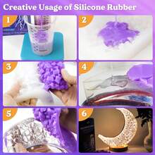 8.8oz Silicone Rubber Liquid For DIY Mold Making, 1:1 Ratio Fast Cure, Bubble-Free Heat Resistant Casting Material For Home Craft Projects - B - View 4