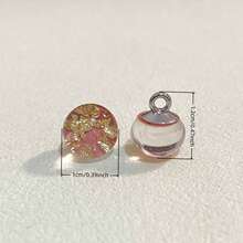 10/24 Pcs 10x12mm Glossy Bright-Color Foil Button Beads, DIY Craft Clothing Decoration Buttons, Suitable For Chinese Cheongsam, Hanfu, Sweaters, Cardigans, Shirts Sewing Accessories - Gold Foil Buttons - View 23