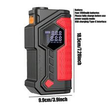 jkuoo Portable Wireless Car Battery Jump Starter With Tire Inflator - Power Bank, LED Display, Flashlight, USB Type-C Charging, Suitable For Cars, Bicycles, Motorcycles, Sports Balls - Portable Multi-functional Integrated Pump - View 3