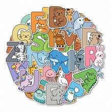 52pcs Healing Style Cute Pet Letter Decorative Stickers, Fluffy Texture English Letter Stickers For Spelling, Parent-Child Interactive Educational Tool, Suitable For Stationery, Water Bottles, Tablets, Personalized Decoration - Multicolor - View 3