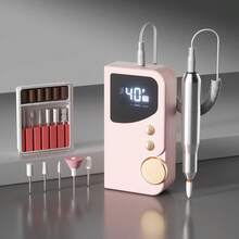 Two In One Nail Light Portable Nail Drill, Compact Design, Suitable For All Nail Care, Manicure Polishing, Shaping And Gel Removal For Beginners At Home, Portable Electric Nail File, Professional Manicure And Pedicure Set, With Display Screen - Multicolor - View 12