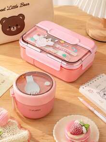SEAL LOCK Large Capacity School Lunch Box, Adult Bento Box, Meal Container - Built-In Utensils, Microwave (Remove Lid), Lunch Bag, Suitable For Home, School, Office, Travel, Back To School Season, Outdoor Picnic - Multicolor - View 7