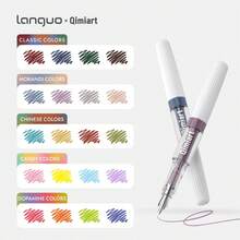 Languo 4-Color Pen Set - Replaceable Ink Cartridges, Precision Fine Nib, Wear-Resistant Alloy Nib, Large Capacity Ink Cartridge Easy To Replace, Smooth And Stable Writing, Suitable For Drawing, Writing, Journaling, Practice, Efficient Marking, Etc. - Multicolor - View 10