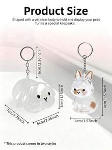 Pet Memorial Keepsake Keychain, Pet Hair Storage Keychain, Cute Rabbit Fur Storage Box, Pet Hair Keychain For Collecting Hair, Furever Gift For Pet Lovers, Pet Hair Memorial Box, Personalized Pet Memorial Accessory - Multicolor - View 11