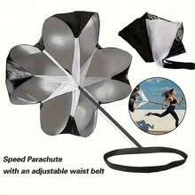 1pc Black Resistance Parachute For Fitness Training - Multi-Functional Speed Training Equipment, Foldable And Portable, Enhances Speed And Acceleration, Easy To Carry And Store, Convenient For Transport, Multi-Purpose Training Accessory - Multicolor - View 11