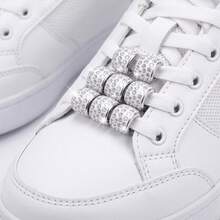 16PCS Shiny Faux Diamond Shoelace Charms Set - Zinc Alloy, Suitable For Sneakers And Canvas Shoes Daily Wear, Party, Vacation Decoration - View 3