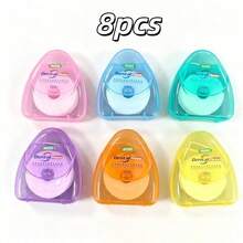 50m Micro Waxed Triangular Dental Floss, Portable Smooth Design, Daily Interdental Cleaning Floss, Random Color Set, Teeth Cleaning Tool, Dental Accessories, Travel Toothbrush, Interdental Brush - Multicolor - View 14
