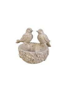 Bird-Shaped Planter, Suitable For Outdoor Indoor Garden Decor, 2 Bird Relief Planter Bowl, Yard Lawn Balcony Tabletop Plant Container, Sold Individually, Home Garden Housewarming Gift - Double Bird Flower Pot Bowl - View 9
