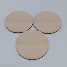 Round Wooden Coasters, Suitable For Crafts, Painting And Carving - Ideal Choice For Home Decor - A - View 6