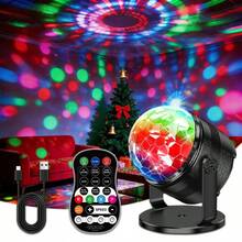 Lampu Pesta Disko RGB, Lampu Panggung Proyeksi Bertenaga USB dengan Kontrol Jarak Jauh, 15 Efek Pencahayaan, Fungsi Timer dan Kecepatan Rotasi yang Dapat Diatur, Cocok untuk Pesta di Rumah, Ulang Tahun, Natal, Dekorasi Halloween, Lampu Dansa DJ - lampu bola ajaib - View 9