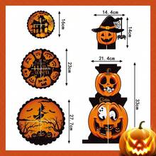 1pc Halloween 3-Tier Cake Display Stand, Paper Pumpkin Dessert Tray, Halloween Party Supplies, 3-Tier Paper Cake Display Rack, Autumn Harvest Table Decor, Ghost Theme Cupcake Stand, Desktop Dessert Display Rack, Halloween Room Decor, Birthday Party Table Decor, Mysterious Theme Table Decor, Home Decor, Household Storage Tray - Multicolor - View 8