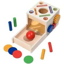 Montessori Wooden Coin Box, Color Sorting Matching Toy, Throwing Box, Permanent Storage Box, Educational Learning Toy Gift - Standard-1 - View 15