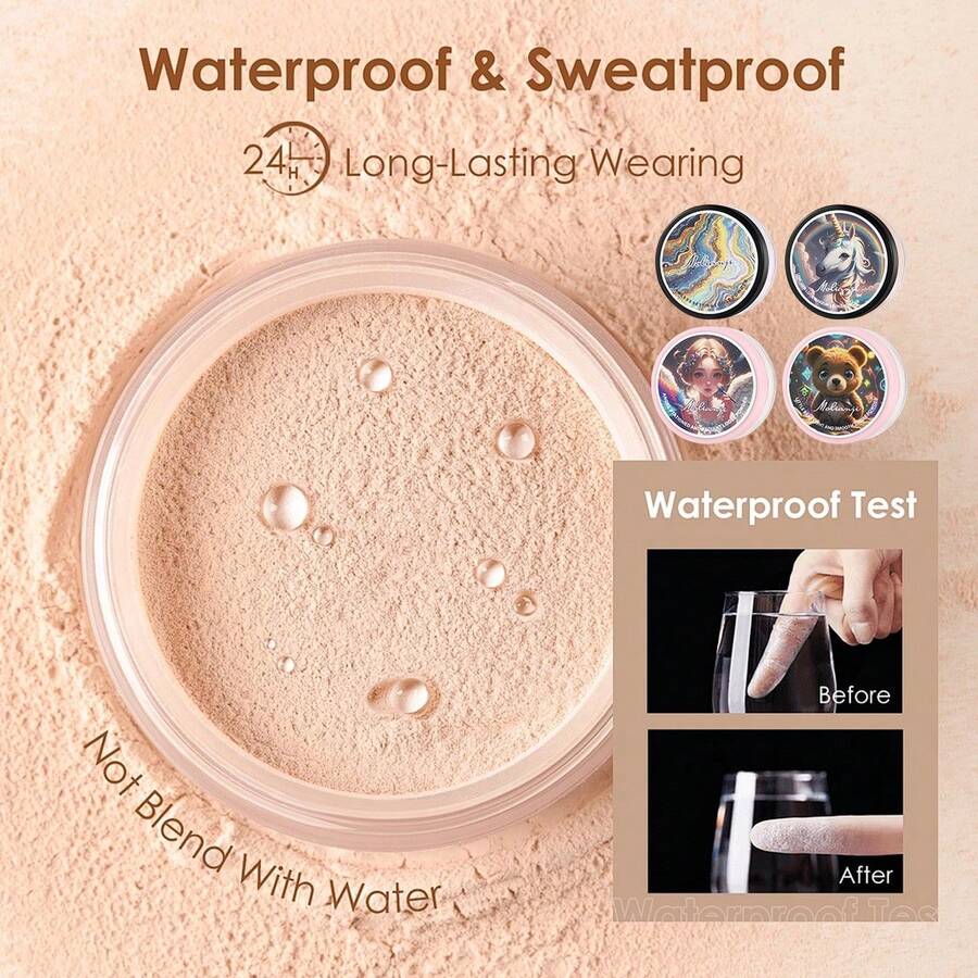 Air Setting Powder Loose Powder Face Powder Oil Control Contouring Concealing Waterproof Sweat-Proof Long-Lasting Makeup - Same Style In Multiple Colors - View 1