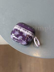 Vintage Lace Purple Rose Pods 4 Protective Case, Compatible With Apple Pro Earbuds Pod 3, Pod Pro 2nd Gen, 3rd Gen, 4th Gen, 5th Gen Wireless Bluetooth Earphone Case - Mauve Purple - View 9