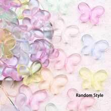ABS Gold-Rimmed Faux Shell Petal Pendant, Random Mixed Color Glossy Shell Charm, DIY Bracelet Necklace Handmade Jewelry Making Accessories - Multicolor - View 16